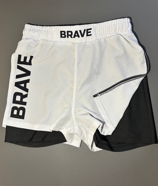 BRAVE Hybrid Pro Shorts WHITE