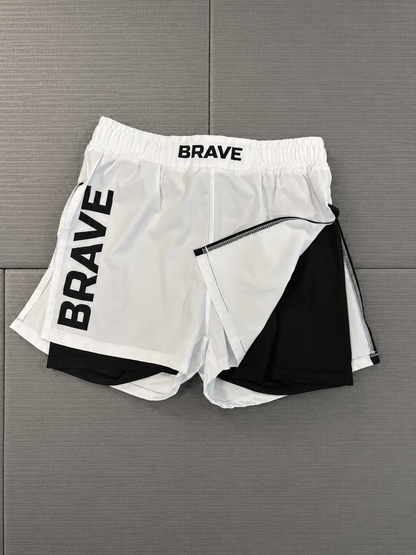 BRAVE Hybrid Pro Shorts WHITE