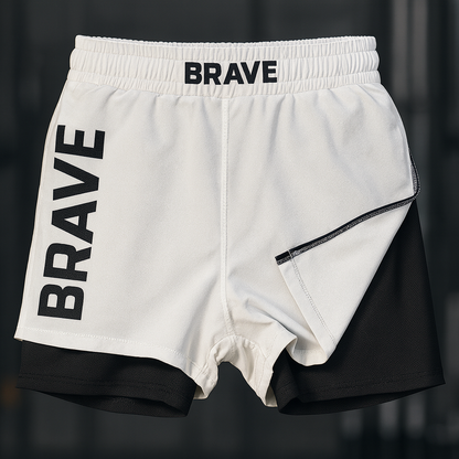 BRAVE Hybrid Pro Shorts WHITE
